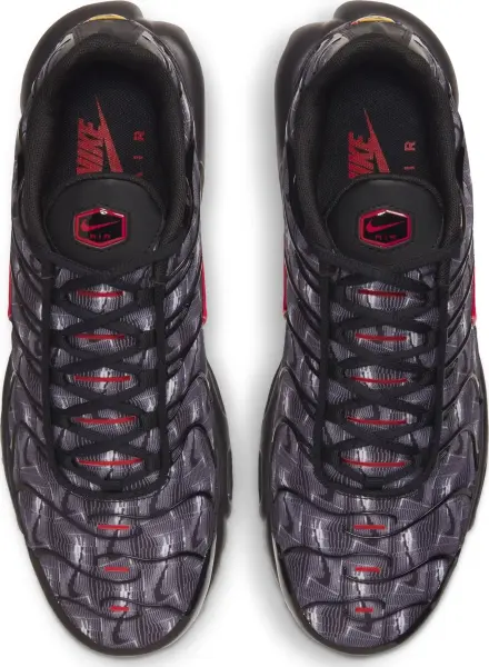 Кросівки Nike AIR MAX PLUS темно-сіро-чорно-червоні DJ0638-001