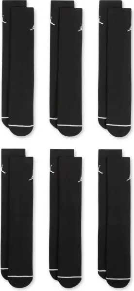 Шкарпетки Nike JORDAN EVERYDAY CUSHIONED CREW 6PR чорні (6 пар) HV6228-010