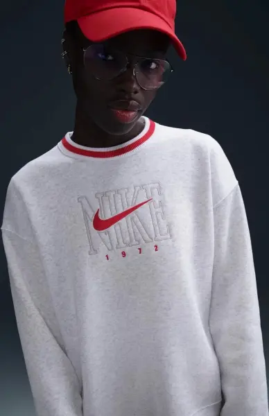 Спортивный костюм женский Nike SPORTSWEAR PHOENIX FLEECE светло-серо-красный HJ0949-051__HJ0909-051