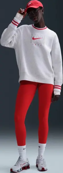 Спортивный костюм женский Nike SPORTSWEAR PHOENIX FLEECE светло-серо-красный HJ0949-051__HJ0909-051