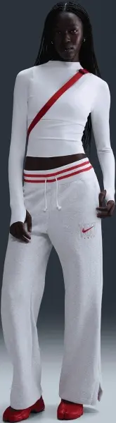 Спортивный костюм женский Nike SPORTSWEAR PHOENIX FLEECE светло-серо-красный HJ0949-051__HJ0909-051