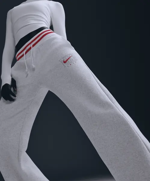 Спортивный костюм женский Nike SPORTSWEAR PHOENIX FLEECE светло-серо-красный HJ0949-051__HJ0909-051