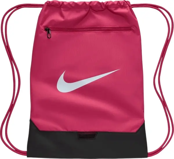 Сумка-мішок Nike BRASILIA 9.5 DRAWSTRING 18L темно-рожева DM3978-634