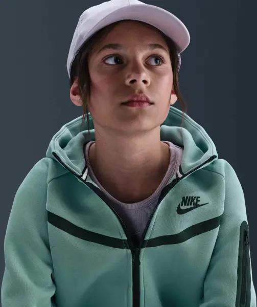 Толстовка підліткова Nike SPORTSWEAR TECH FLEECE бірюзова HV8695-017