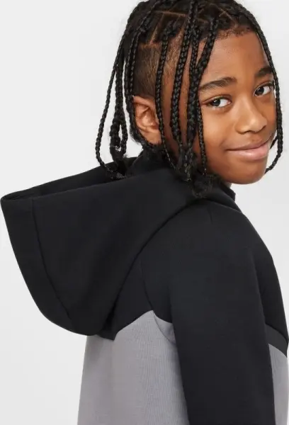 Толстовка підліткова Nike SPORTSWEAR TECH FLEECE сіро-чорна HV5867-084
