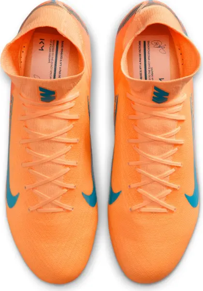 Бутси Nike MERCURIAL ZOOM SUPERFLY 10 PRO KYLIAN MBAPPÉ FG оранжево-темно-бірюзові IM9321-801