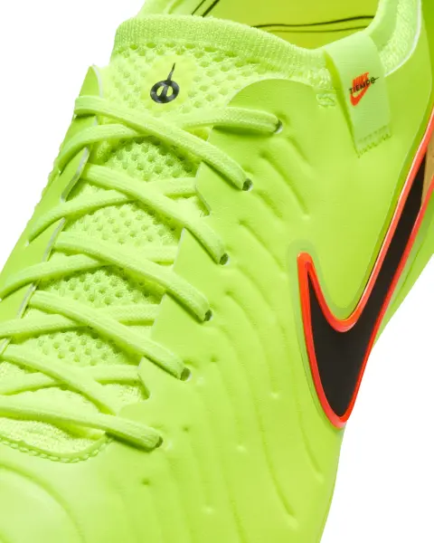 Бутси Nike TIEMPO LEGEND 10 ELITE FG лаймово-оранжево-чорні DV4328-701
