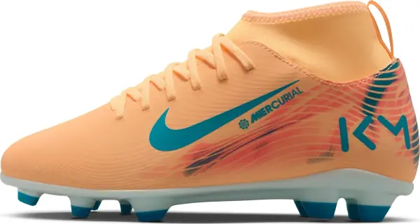 Бутси дитячі Nike JR MERCURIAL SUPERFLY 10 CLUB KYLIAN MBAPPÉ FG/MG оранжево-темно-бірюзові HF6283-801