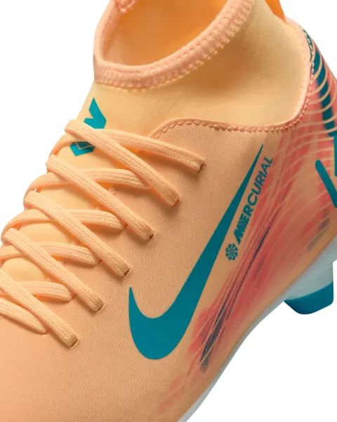 Бутси дитячі Nike JR MERCURIAL SUPERFLY 10 CLUB KYLIAN MBAPPÉ FG/MG оранжево-темно-бірюзові HF6283-801