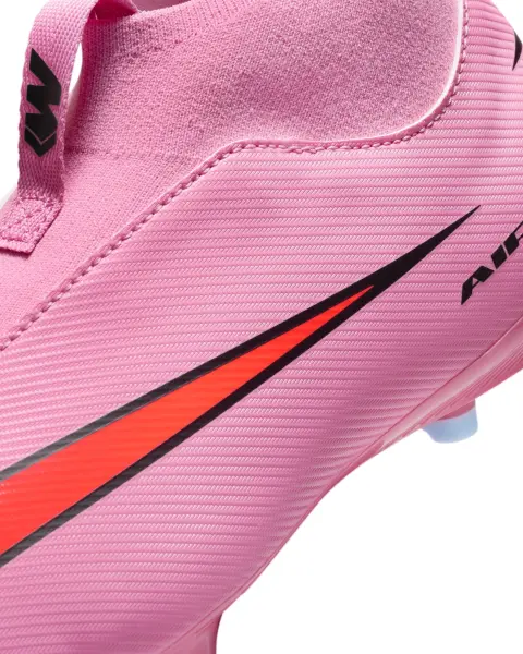 Бутси дитячі Nike JR MERCURIAL ZOOM SUPERFLY 10 ACADEMY FG/MG рожево-червоні FQ8304-600