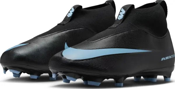 Бутсы детские Nike JR MERCURIAL ZOOM SUPERFLY 10 ACADEMY FG/MG черно-голубые FQ8304-001