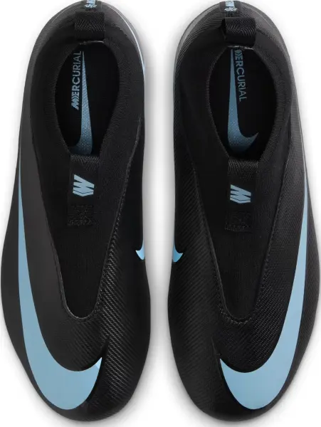 Бутсы детские Nike JR MERCURIAL ZOOM SUPERFLY 10 ACADEMY FG/MG черно-голубые FQ8304-001