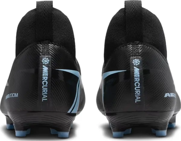 Бутсы детские Nike JR MERCURIAL ZOOM SUPERFLY 10 ACADEMY FG/MG черно-голубые FQ8304-001
