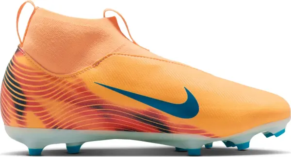 Бутси дитячі Nike JR MERCURIAL ZOOM SUPERFLY 10 ACADEMY KYLIAN MBAPPÉ FG/MG оранжево-темно-бірюзові HF3417-801