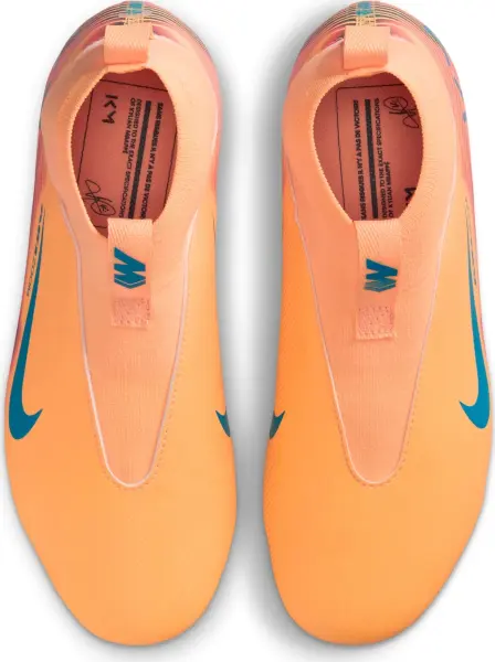 Бутси дитячі Nike JR MERCURIAL ZOOM SUPERFLY 10 ACADEMY KYLIAN MBAPPÉ FG/MG оранжево-темно-бірюзові HF3417-801
