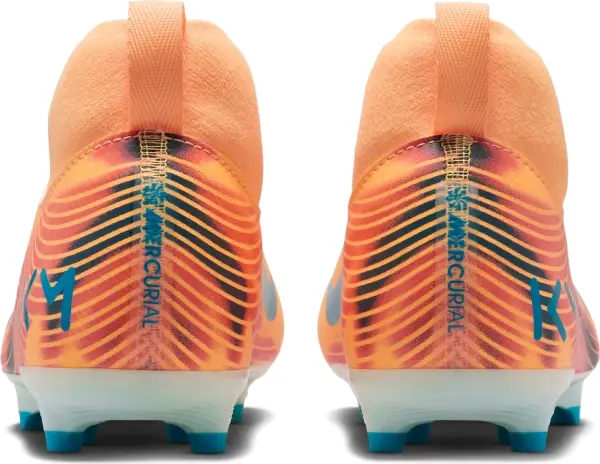 Бутси дитячі Nike JR MERCURIAL ZOOM SUPERFLY 10 ACADEMY KYLIAN MBAPPÉ FG/MG оранжево-темно-бірюзові HF3417-801
