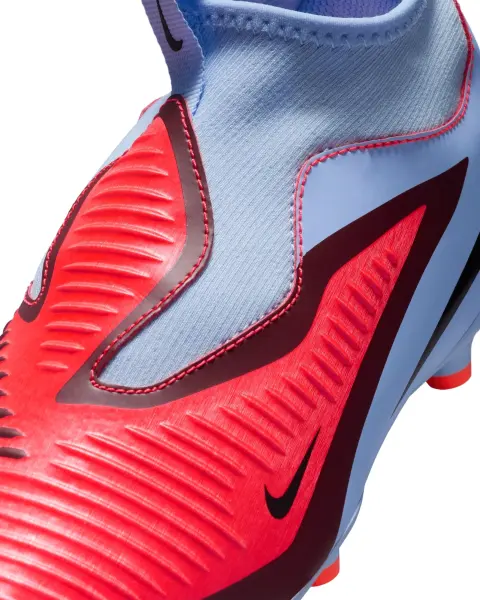 Бутси дитячі Nike JR PHANTOM 6 HIGH ACADEMY FG/MG світло-синьо-червоні HQ2042-400