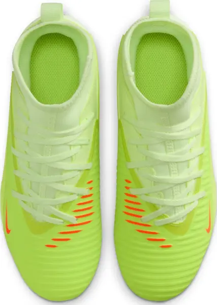Бутсы детские Nike JR PHANTOM 6 HIGH CLUB FG/MG лаймовые HQ2022-800