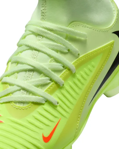 Бутсы детские Nike JR PHANTOM 6 HIGH CLUB FG/MG лаймовые HQ2022-800