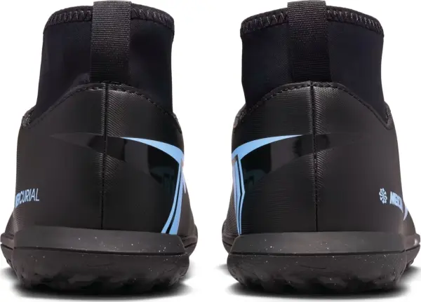 Сороконожки (шиповки) детские Nike JR MERCURIAL SUPERFLY 10 CLUB TF черно-голубые FQ8313-003