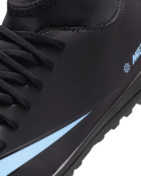Сороконожки (шиповки) детские Nike JR MERCURIAL SUPERFLY 10 CLUB TF черно-голубые FQ8313-003