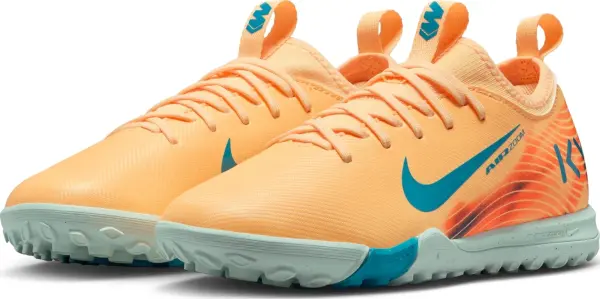 Сороконожки (шиповки) детские Nike JR MERCURIAL ZOOM VAPOR 16 ACADEMY KYLIAN MBAPPÉ TF оранжево-темно-бирюзовые FQ8285-801