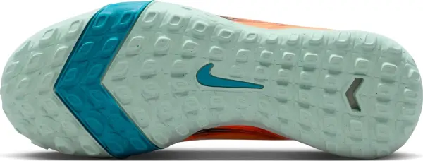 Сороконожки (шиповки) детские Nike JR MERCURIAL ZOOM VAPOR 16 ACADEMY KYLIAN MBAPPÉ TF оранжево-темно-бирюзовые FQ8285-801
