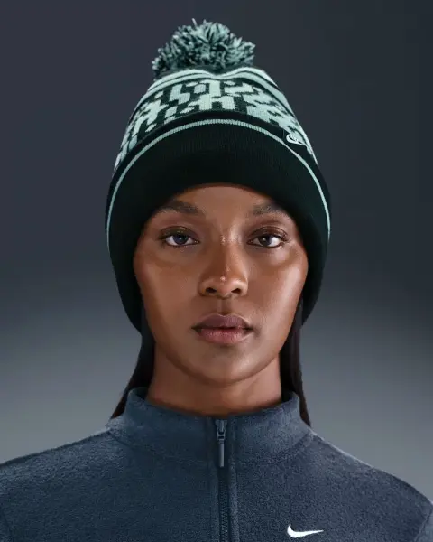 Шапка Nike PEAK BEANIE OUTDOOR чорно-м'ятна HQ0355-010