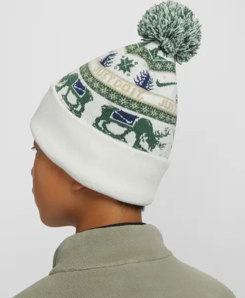 Шапка підліткова Nike PEAK STANDARD CUFF BEANIE молочно-зелено-синя HV7025-133