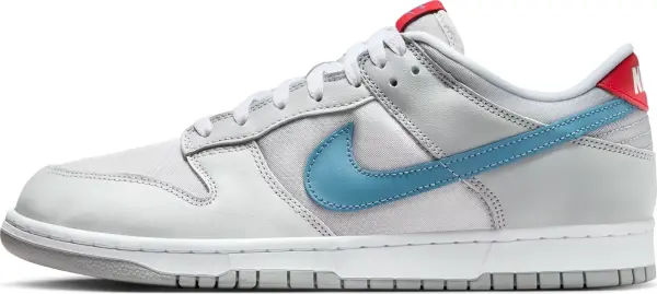 Кроссовки Nike DUNK LOW серебряно-голубо-красные HF0391-001
