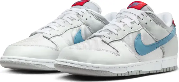 Кроссовки Nike DUNK LOW серебряно-голубо-красные HF0391-001