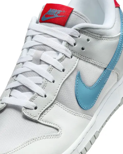 Кроссовки Nike DUNK LOW серебряно-голубо-красные HF0391-001