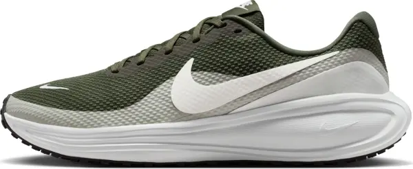 Кроссовки беговые Nike REVOLUTION 8 темно-зелено-бежево-белые HJ9198-303