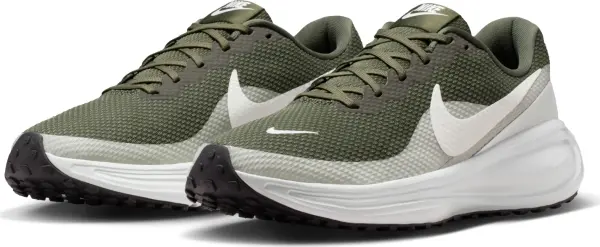 Кроссовки беговые Nike REVOLUTION 8 темно-зелено-бежево-белые HJ9198-303