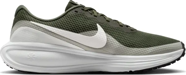 Кроссовки беговые Nike REVOLUTION 8 темно-зелено-бежево-белые HJ9198-303