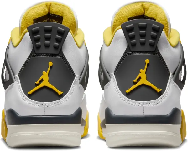Кроссовки женские Nike AIR JORDAN 4 RETRO бело-желто-черные AQ9129-101