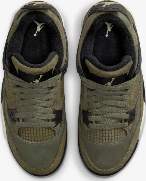 Кроссовки подростковые Nike AIR JORDAN 4 RETRO SE CRAFT (GS) оливково-черные FB9928-200