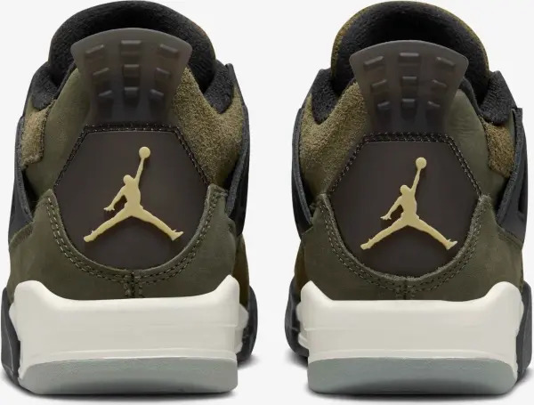 Кроссовки подростковые Nike AIR JORDAN 4 RETRO SE CRAFT (GS) оливково-черные FB9928-200