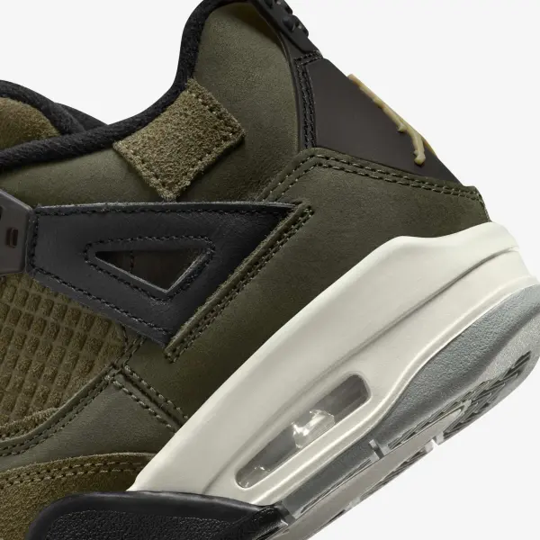 Кроссовки подростковые Nike AIR JORDAN 4 RETRO SE CRAFT (GS) оливково-черные FB9928-200