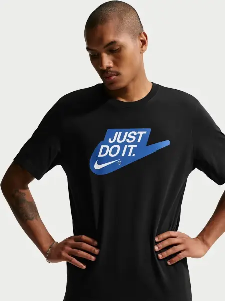 Футболка Nike SPORTSWEAR черно-синяя IO9512-010