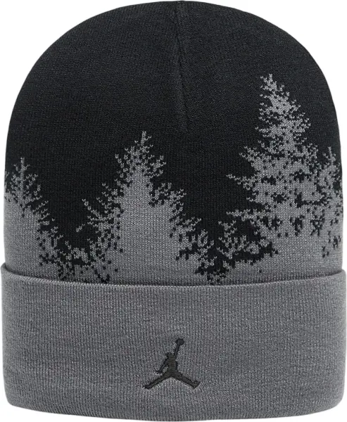 Шапка Nike JORDAN PEAK BEANIE сіро-чорна HV1077-068