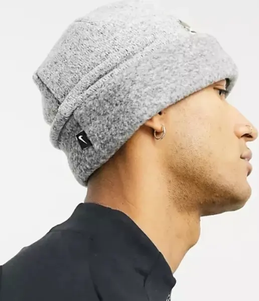Шапка Nike THERMA BEANIE CUFFED SWOOSH сіра DO8170-355