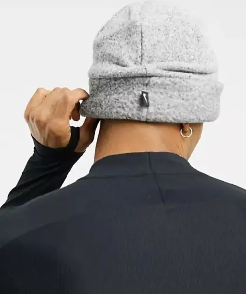 Шапка Nike THERMA BEANIE CUFFED SWOOSH сіра DO8170-355