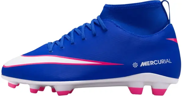 Бутсы детские Nike JR MERCURIAL SUPERFLY 10 CLUB FG/MG сине-розово-белые FQ8318-446