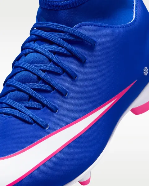 Бутсы детские Nike JR MERCURIAL SUPERFLY 10 CLUB FG/MG сине-розово-белые FQ8318-446