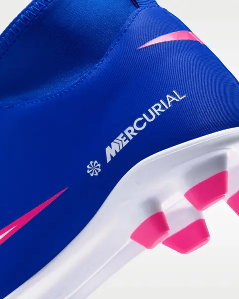 Бутсы детские Nike JR MERCURIAL SUPERFLY 10 CLUB FG/MG сине-розово-белые FQ8318-446