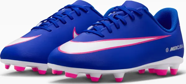 Бутсы детские Nike JR MERCURIAL VAPOR 16 CLUB FG/MG сине-розово-белые FQ8286-446