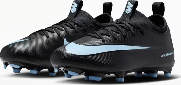 Бутсы детские Nike JR MERCURIAL ZOOM VAPOR 16 ACADEMY FG/MG черно-голубые FQ8392-001