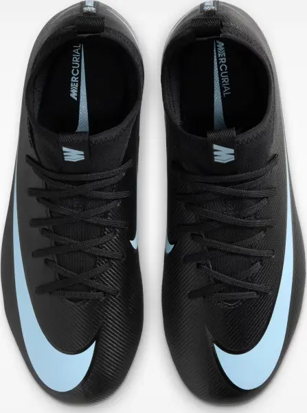 Бутсы детские Nike JR MERCURIAL ZOOM VAPOR 16 ACADEMY FG/MG черно-голубые FQ8392-001