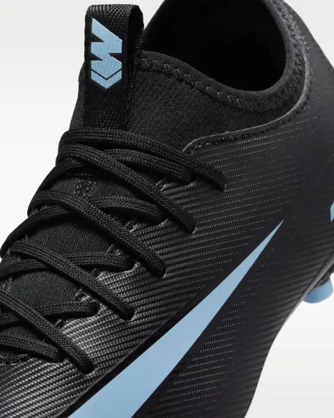 Бутсы детские Nike JR MERCURIAL ZOOM VAPOR 16 ACADEMY FG/MG черно-голубые FQ8392-001